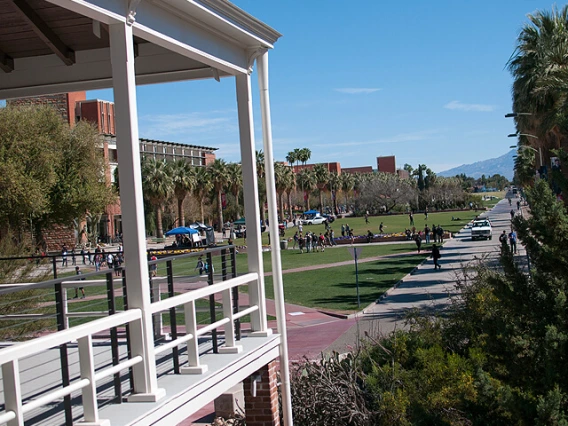 View of the campus mall at University of Arizona