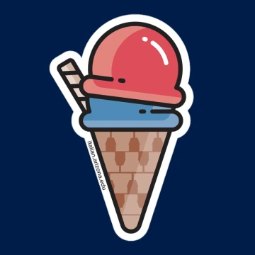 Illustration of a gelato cone