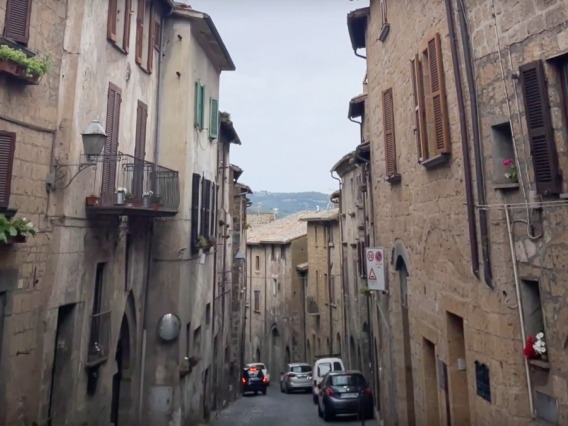 Looking down a street in Orvieto