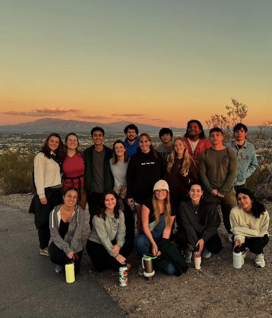 students on the hike 