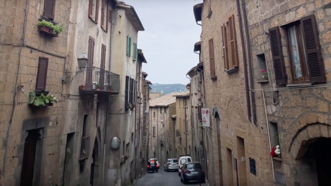 Looking down a street in Orvieto