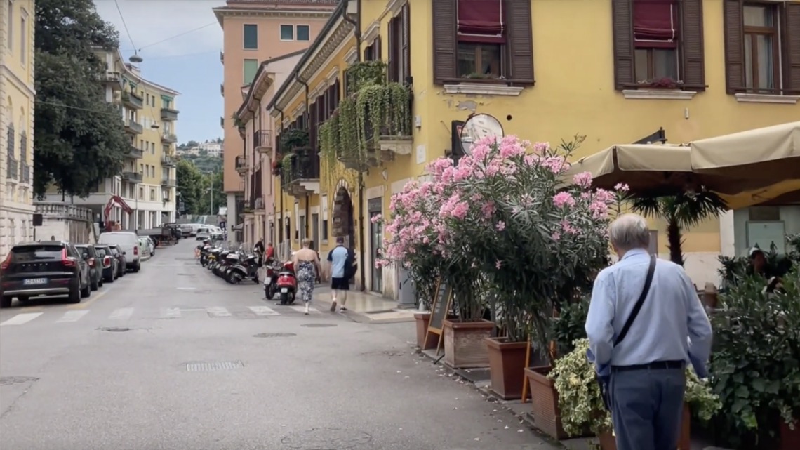 Snapshot of a city street in Orvieto