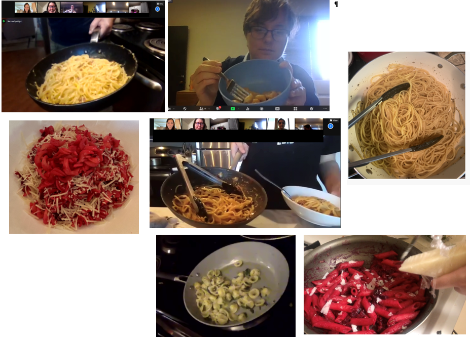 cooking night photo collage